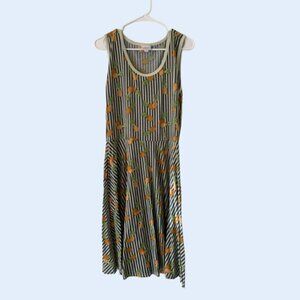 LuLaRoe Nicki Pineapple Stripe Print Dress